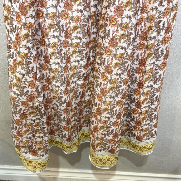 J.Crew Dress Womens Small Multi Floral Smocked Strapless Convertible Midi CK836 - Picture 6 of 10